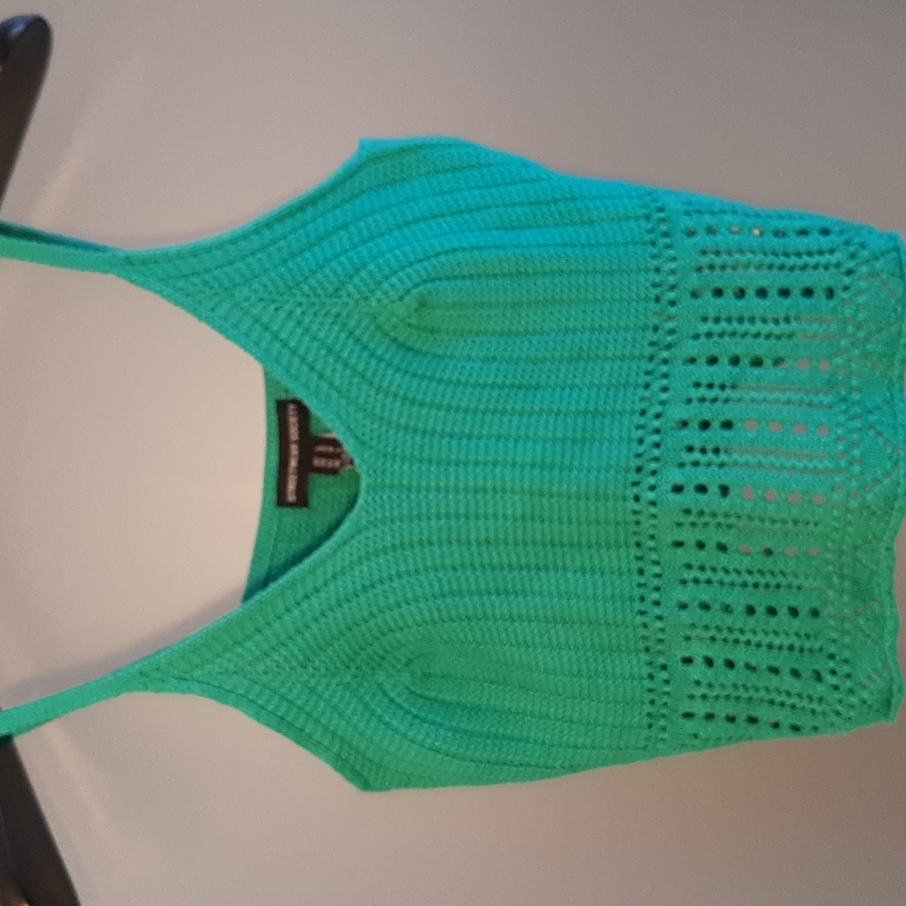 Streetwear Society Knitted croptop.  Size Large.  Green